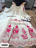 Embroidered Tissue Silk Kurti With Sharara And Dupatta-ISKWSH1908AGC4959