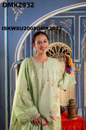 Embroidered Malmal Cotton Kurti With Pant And Dupatta-ISKWSU2008OMK2932