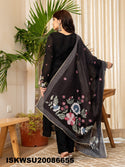Embroidered Chanderi Silk Kurti With Pant And Printed Dupatta-ISKWSU20086655