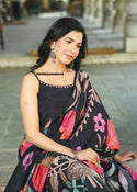 Printed Maslin Shoulder Striped Kurti With Pant And Dupatta-ISKWSU20086658