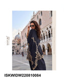 Embroidered Crepe Kaftan Set-ISKWIDW220810083