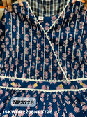 Hand Block Kalamkari Printed Cotton Dress-ISKWDR2208NP3726