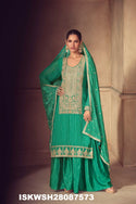 Digital Printed Chinon Kurti With Sharara And Dupatta-ISKWSH28087573