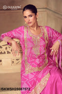 Digital Printed Chinon Kurti With Sharara And Dupatta-ISKWSH28087572