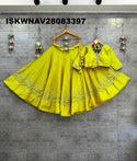 Sequined Silk Lehenga With Blouse-ISKWNAV28083397