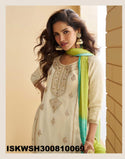 Embroidered Chinon Silk Kurti With Printed Sharara And Dupatta-ISKWSH300810069