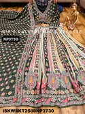 Digital Printed Crepe Silk Skirt With Crop Top And Dupatta-ISKWSKT2508NP3730