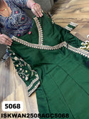 Embroidered Chinon Silk Anarkali With Banarasi Weaving Dupatta-ISKWAN2508AGC5068