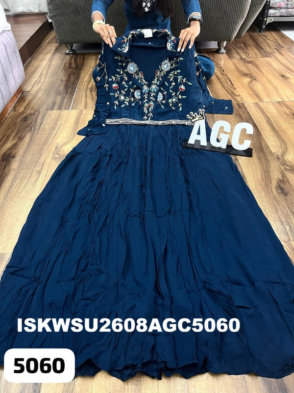 Embroidered Maslin Gown-ISKWGN2608AGC5060