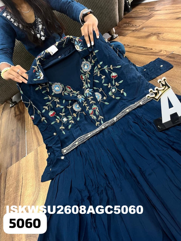 Embroidered Maslin Gown-ISKWGN2608AGC5060