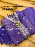 Embroidered Tissue Silk Front Slit Anarkali Kurti With Pant And Sequined Dupatta-ISKWSU2908NP3680