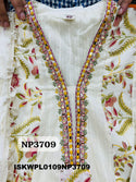 Embroidered Malmal Cotton Peplum Kurti With Palazzo And Dupatta-ISKWPL0109NP3709