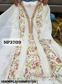Embroidered Malmal Cotton Peplum Kurti With Palazzo And Dupatta-ISKWPL0109NP3709
