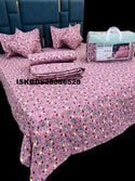Glace Cotton Double Bedsheet With Pillow Cover Set-ISKBDS28086528