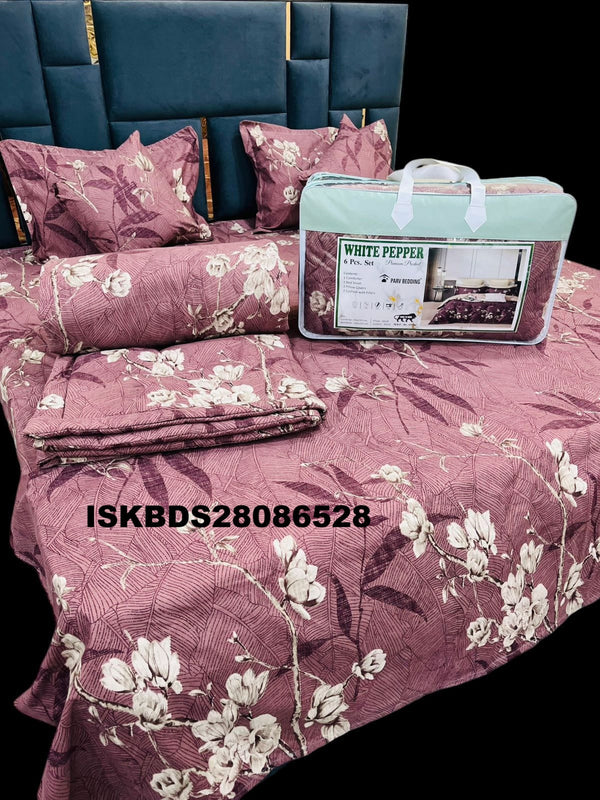 Glace Cotton Double Bedsheet With Pillow Cover Set-ISKBDS28086528