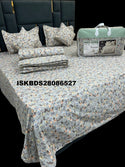 Glace Cotton Double Bedsheet With Pillow Cover Set-ISKBDS28086527