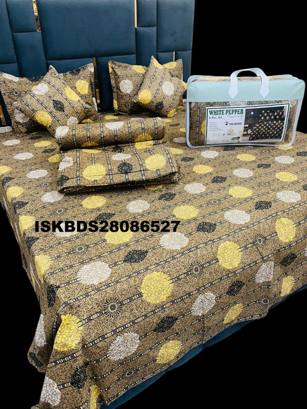 Glace Cotton Double Bedsheet With Pillow Cover Set-ISKBDS28086527