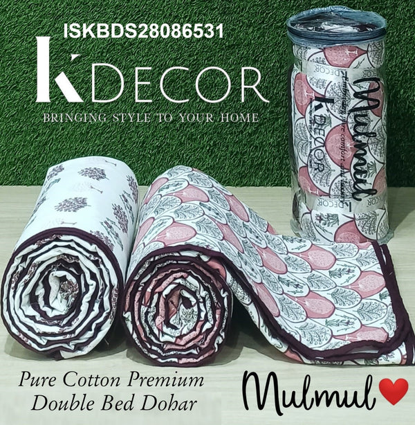 Printed Single Bed Reversible AC Comforter Set-ISKBDS28086531