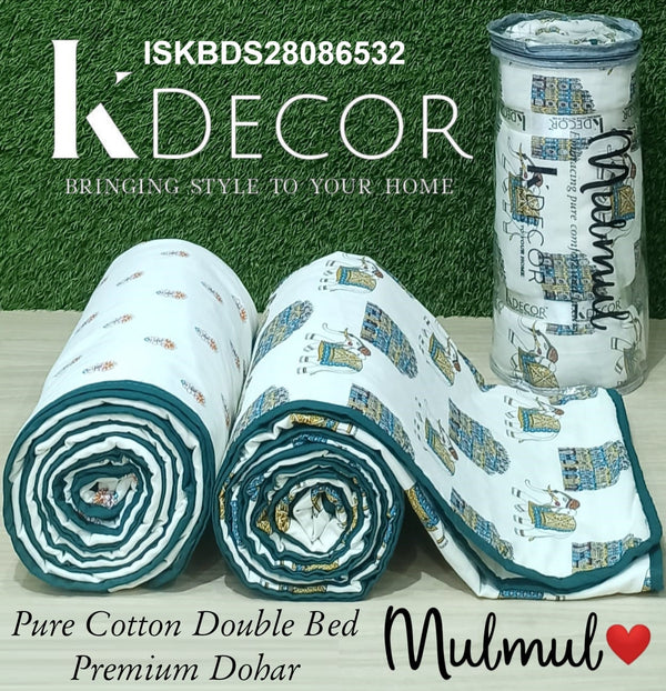 Printed Single Bed Reversible AC Comforter Set-ISKBDS28086532