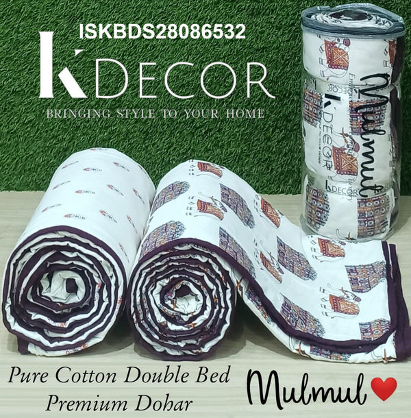 Printed Single Bed Reversible AC Comforter Set-ISKBDS28086532