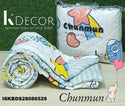 3 Layer Cotton Double Bed Reversible AC Dohar Set -ISKBDS28086529