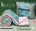 3 Layer Cotton Double Bed Reversible AC Dohar Set -ISKBDS28086529