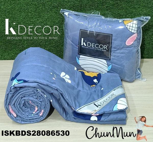 3 Layer Cotton Double Bed Reversible AC Dohar Set-ISKBDS28086530