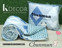 3 Layer Cotton Double Bed Reversible AC Dohar Set-ISKBDS28086530