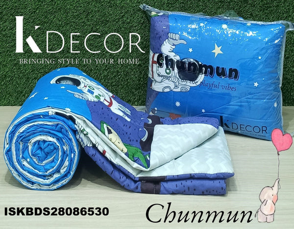 3 Layer Cotton Double Bed Reversible AC Dohar Set-ISKBDS28086530