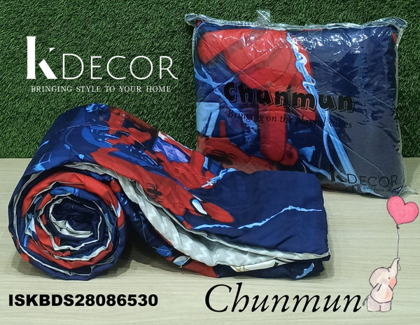 3 Layer Cotton Double Bed Reversible AC Dohar Set-ISKBDS28086530