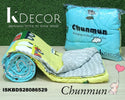 3 Layer Cotton Double Bed Reversible AC Dohar Set -ISKBDS28086529