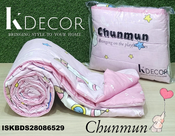 3 Layer Cotton Double Bed Reversible AC Dohar Set -ISKBDS28086529