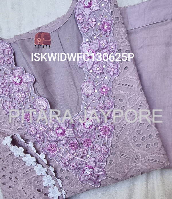 Cotton Schiffli Co-Ord Set-ISKWIDWFC130625P
