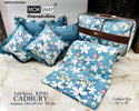 Glace Cotton Kind Size Frill Bedsheet With Pillow And Cushion Cover-ISKBDS190356081