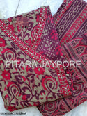 Batik Printed Cotton Kurti With Pant And Dupatta-ISKWSUAC170324G/AC170324M