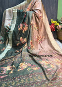 Printed Matka Tussar Saree With Blouse-ISKWSR09047020