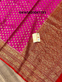 Banarasi Weaved Khadi Georgette Saree With Plain Blouse-ISKWSR20047783