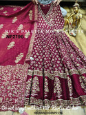 Hand Block Liquid Printed Maslin Silk Anarkali With Doriya Silk Dupatta-ISKWAN2304NP2196