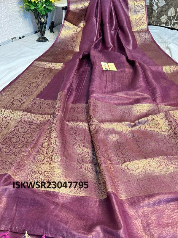 Linen Silk Saree With Blouse-ISKWSR23047795