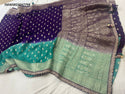 Ombre Banarasi Weaved Khadi Georgette Saree With Blouse-ISKWSR23047799