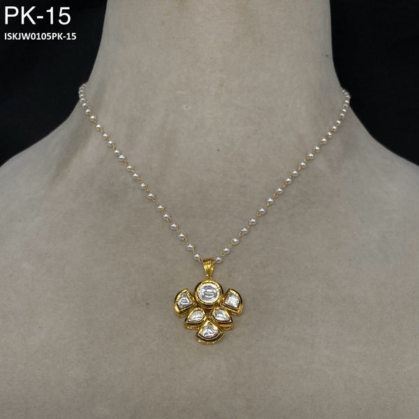 Kundan Necklace-ISKJW0105PK-15