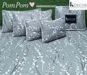 Printed Cotton Double Bedsheet With Pillow Cover And Cushion Set-ISKBDS02055653
