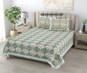 Printed Cotton Bedsheet With Pillow Cover-ISKBDS02055660