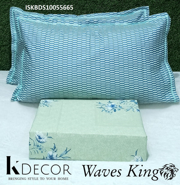 Printed Cotton Kingsize Bedsheet-ISKBDS10055665