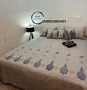 Kingsize Embroidered Texture Bedsheet-ISKBDS10055671