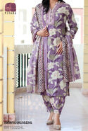 Floral Printed Cotton Kurti With Afghani Pant And Dupatta-ISKWSUSR150224L