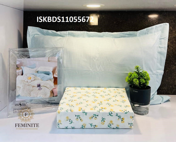 Kingsize Bedsheet With Pillow Cover-ISKBDS11055672