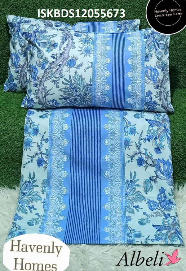 King Size Pure Cotton Bedsheet Set-ISKBDS12055673