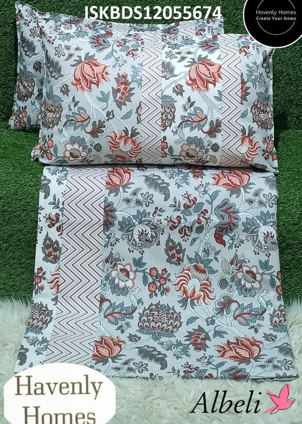 King Size Pure Cotton Bedsheet Set-ISKBDS12055674