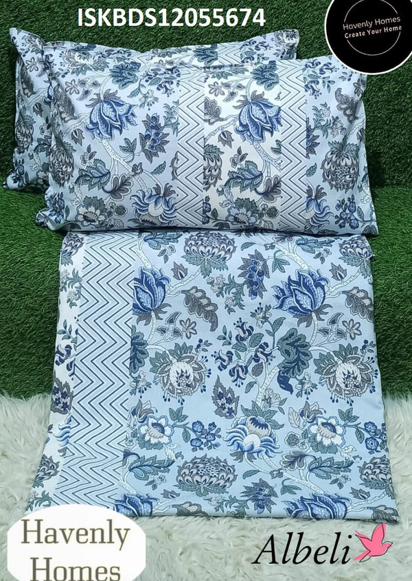 King Size Pure Cotton Bedsheet Set-ISKBDS12055674